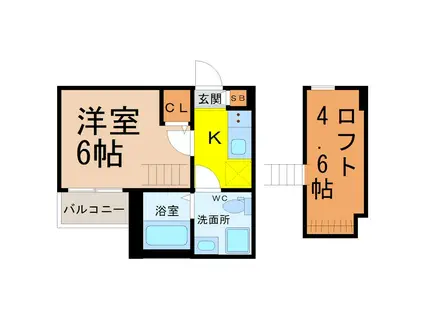 REVE鶴舞(1K/1階)の間取り写真