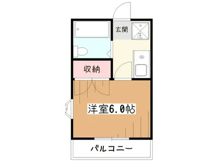 大和屋マンション(1K/3階)の間取り写真