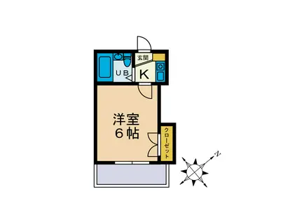 IFARO HONATSUGI(1K/1階)の間取り写真