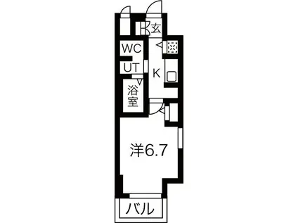 アドバンス新大阪VIビオラ(1K/10階)の間取り写真