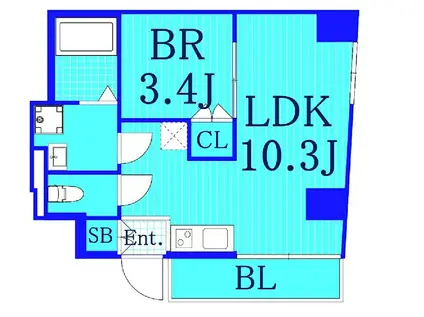 バックウィートタナカ(1LDK/3階)の間取り写真
