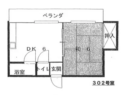 シャトー吟翠(1DK/3階)の間取り写真