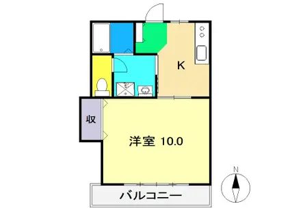 セントファームYOU(1K/4階)の間取り写真