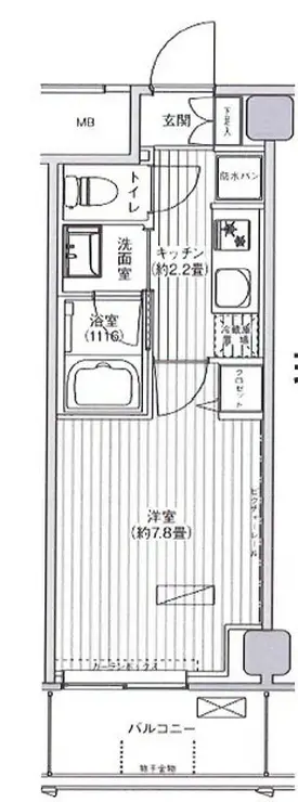 ヒューリック浅草橋江戸通 7階階 間取り