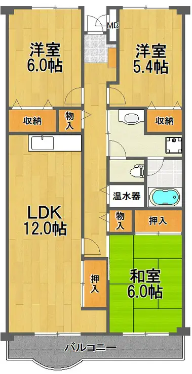 西武拝島ハイツ1号棟 7階階 間取り