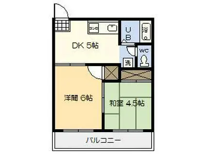 第2和田コーポ(2DK/2階)の間取り写真