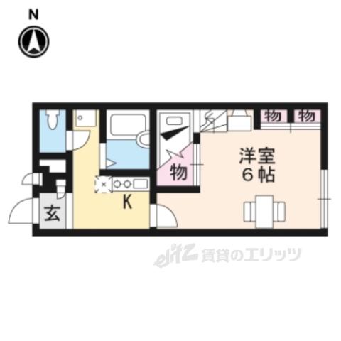 レオパレスヤングフォレストB(1K/2階)の間取り写真