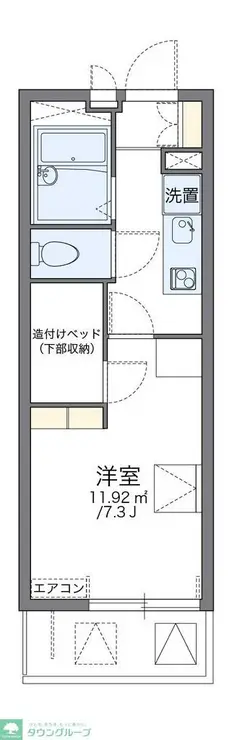 レオパレスリオII 2階階 間取り