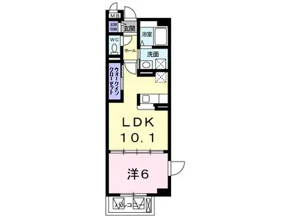 さくら弐番館(1LDK/2階)の間取り写真
