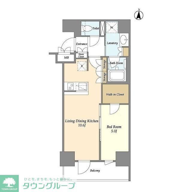 ライトテラス錦糸町(1LDK/9階)の間取り写真