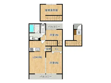 グランオペラ(1SLDK/2階)の間取り写真