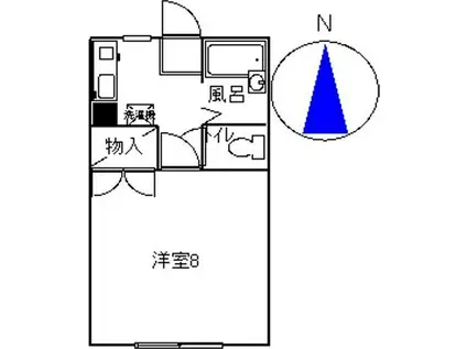 グリーンシティマスイ(1K/2階)の間取り写真