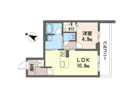 ユラン マグノリア(1LDK/1階)の間取り写真