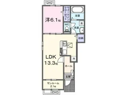 TST5(1LDK/1階)の間取り写真