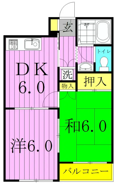 第10小倉ハイコーポ 3階階 間取り