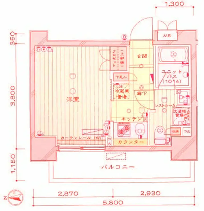 ルーブル川崎六番館 10階階 間取り