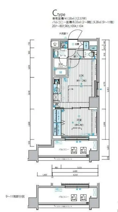 メインステージ錦糸町IX 3階階 間取り