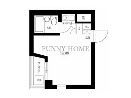 ガーディニアコート(ワンルーム/1階)の間取り写真