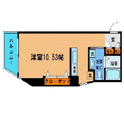 フラワーシティINブラボン(1K/7階)の間取り写真