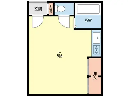 ハイツクリエイト(1K/1階)の間取り写真