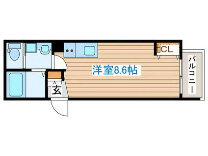 アルテラヴィータ南仙台(ワンルーム/2階)の間取り写真