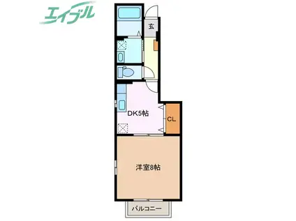 グリーンタウン壱番館(1DK/1階)の間取り写真