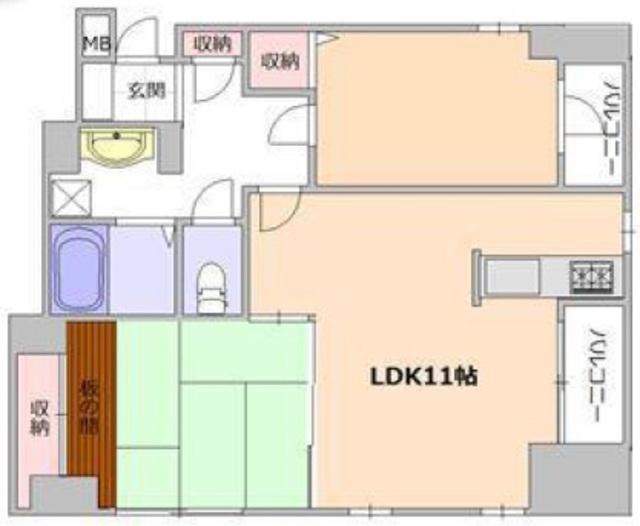 エスポワール(2LDK/5階)の間取り写真