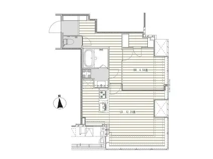WHITETOWERHAMAMATSUCHO(1LDK/8階)の間取り写真