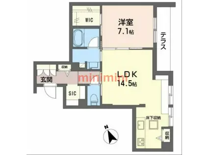 SHA MAISON GRANDE(1LDK/1階)の間取り写真