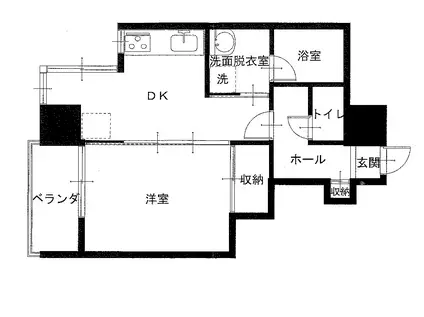 ビブレ宝永(1DK/2階)の間取り写真
