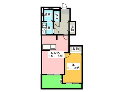 コンフォートハイム(1LDK/1階)の間取り写真