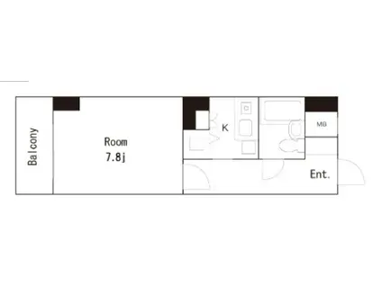 ピアニシモ池袋(1K/5階)の間取り写真