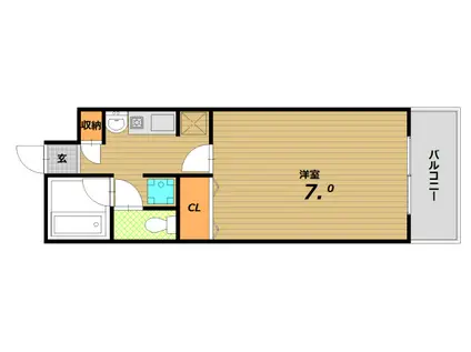 北野マンション(1K/3階)の間取り写真