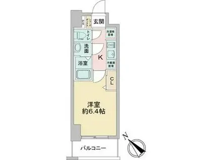 アステリ鶴舞テーセラ(1K/2階)の間取り写真