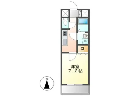 クレシェール大須(1K/5階)の間取り写真