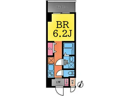 ドールマウスネオ(ワンルーム/7階)の間取り写真