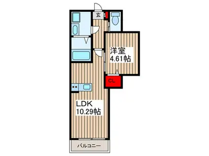 サイプレスの森III(1LDK/2階)の間取り写真