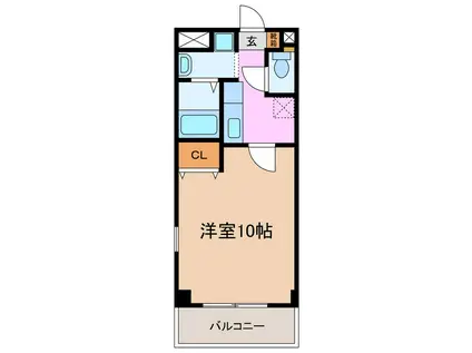 M.HOUSEII(1K/2階)の間取り写真