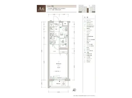 アークマーク東中野(1K/3階)の間取り写真