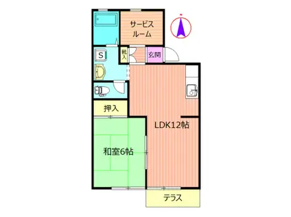 メイフェア115(1SLDK/1階)の間取り写真