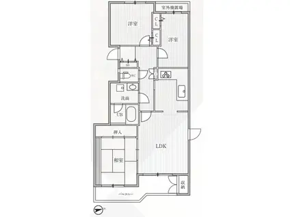 ティーズガーデン横浜反町(3LDK/5階)の間取り写真
