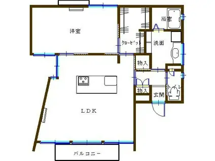 AILE エイル(1LDK/2階)の間取り写真
