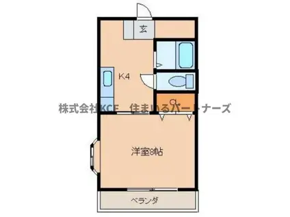 イル・プリモ(1K/3階)の間取り写真