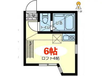 ユナイト生麦エルズワース(ワンルーム/2階)の間取り写真