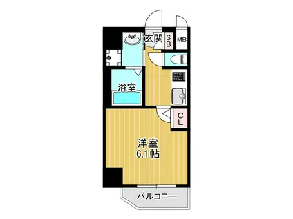 エステムコート梅田北IIゼニス(1K/5階)の間取り写真