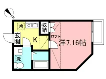 プリマベーラ西生田(1K/1階)の間取り写真