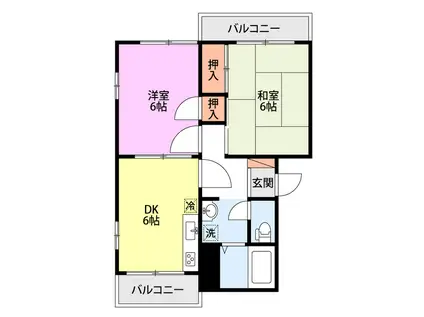 ストーンフィールド(2DK/3階)の間取り写真