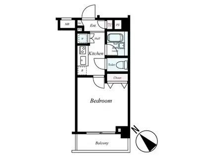 シンシア雪谷大塚CASA(1K/3階)の間取り写真