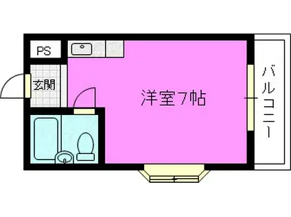 TTN鴻池(ワンルーム/3階)の間取り写真