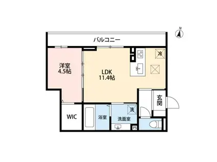 リヴィエール(1LDK/2階)の間取り写真